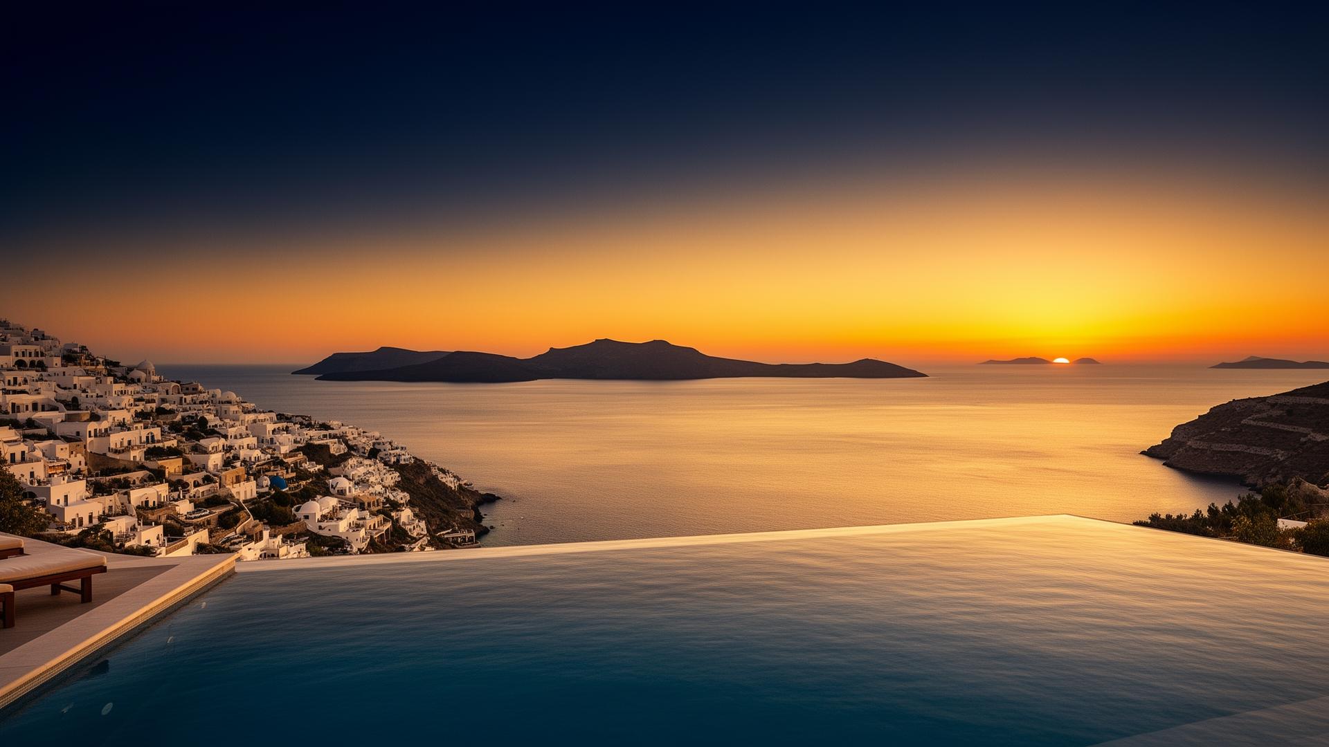 Mediterranean coastline at golden hour